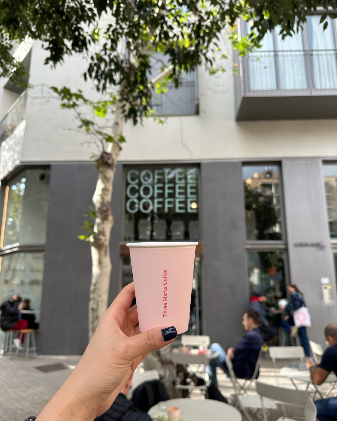 Three Marks Coffee roaster in Fort Pienc, Barcelona