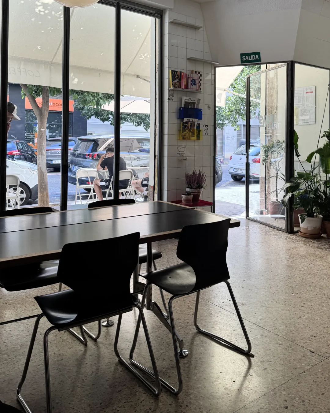 Shared desk at Pals Café